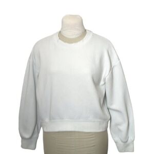 Zara Cropped Balloon Sleeve Sweatshirt